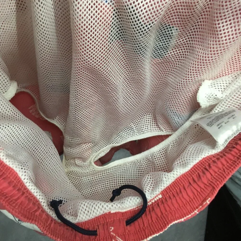 Columbia PFG Mens Swim Trunks‎ size Large Pink Shorts Inner Briefs Pockets Omni